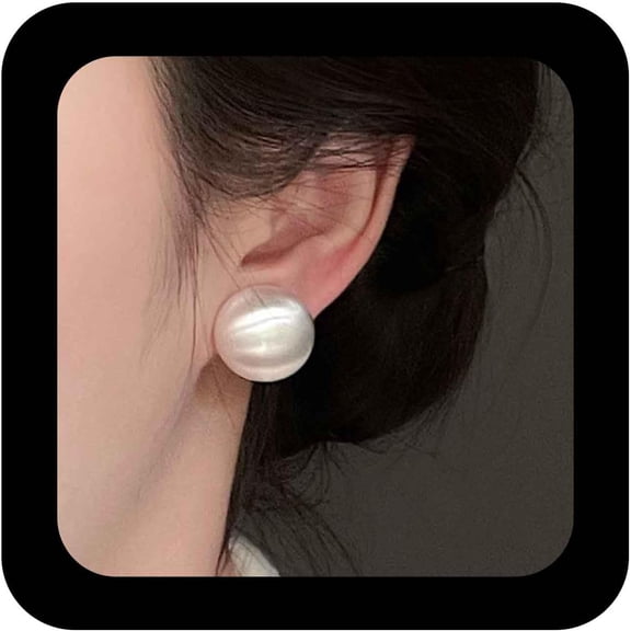 Large Ball Dome Earrings Half Ball Shape Earrings Minimalist Gold Brushed Ball Earrings Metal Round Ball Stud Earrings Jewelry for Women