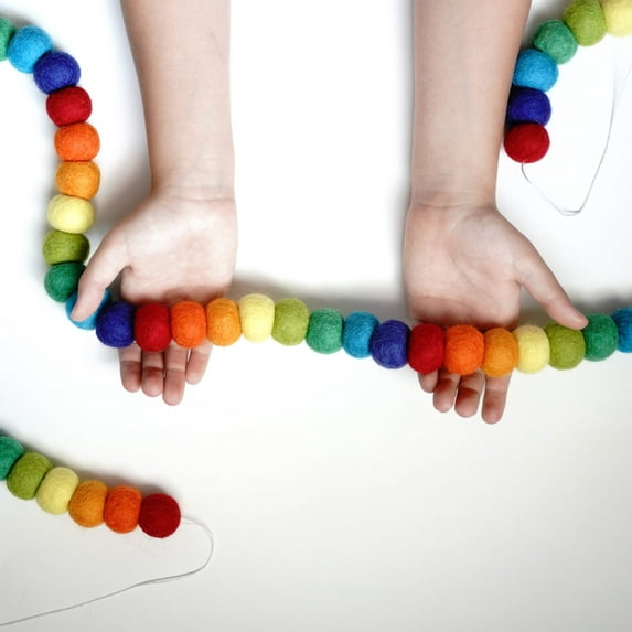 Large Ball Garland- Rainbow Standard