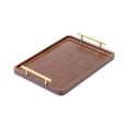 thumbnail image 1 of Elegant Half Design Bamboo Serving Tray for Home Cooking and Entertaining Indoor Use as a Decorative Food Platter, 1 of 5