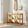 thumbnail image 1 of Large Bamboo Shoe Rack with Multi Layer Storage, Space Saving Organizer Shelf for Entryway, Closet, Bedroom, Dorm, Holds Sneakers Boots Heels, 1 of 6