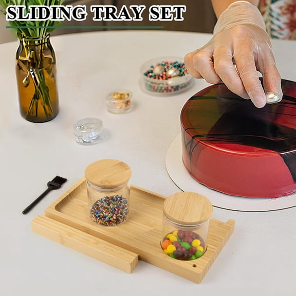 Large Bamboo Storage Box with Combination Lock - Decorative Keepsake Box with Removable Tray & Spice Crusher - Discreet Wood Organizer (10.6 x 7.1 x 5.5 in)(Black)