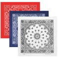 thumbnail image 1 of Large Bandanas 27 x 27 | Versatile Biker Rags | Classic Paisley Bandana Pattern, 1 of 4