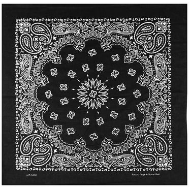 Large Bandanas 27 x 27 | Versatile Biker Rags | Classic Paisley Bandana Pattern