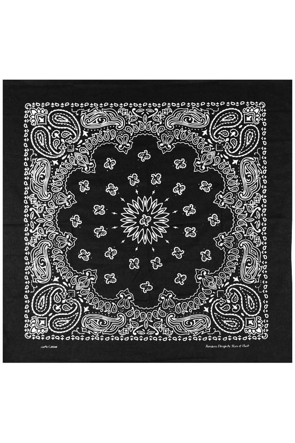 Large Bandanas 27 x 27 | Versatile Biker Rags | Classic Paisley Bandana Pattern