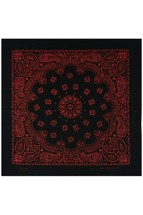 Large Bandanas 27 x 27 | Versatile Biker Rags | Classic Paisley Bandana Pattern