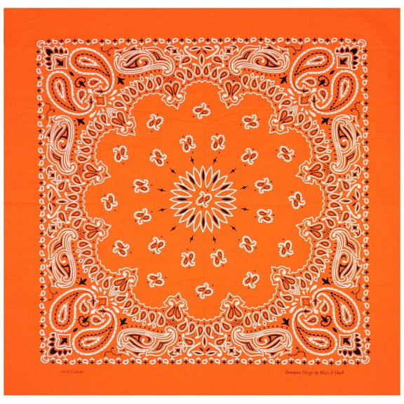 Large Bandanas 27 x 27 | Versatile Biker Rags | Classic Paisley Bandana Pattern