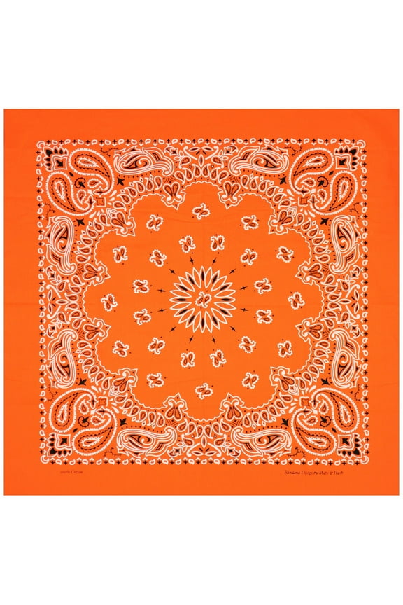Large Bandanas 27 x 27 | Versatile Biker Rags | Classic Paisley Bandana Pattern