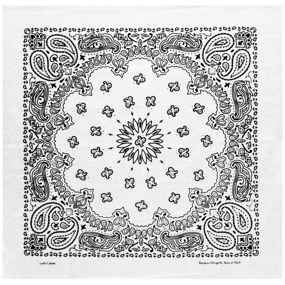 Large Bandanas 27 x 27 | Versatile Biker Rags | Classic Paisley Bandana Pattern
