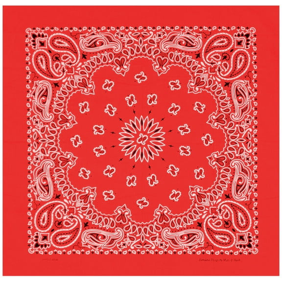 Large Bandanas 27 x 27 | Versatile Biker Rags | Classic Paisley Bandana Pattern