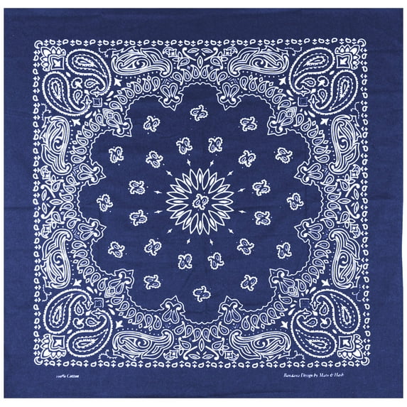 Large Bandanas 27 x 27 | Versatile Biker Rags | Classic Paisley Bandana Pattern