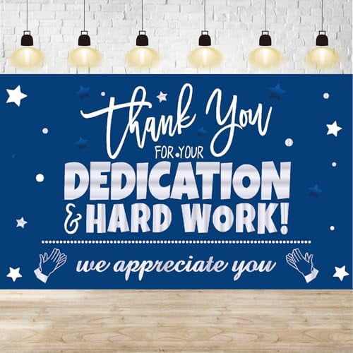 Large Banner We Appreciate You Decorations Thank You For All You Do Backdrop For Teacher Employee Staff Doctors Nurse Poaster Volunteer Appreciation Week Party Decor Supplies