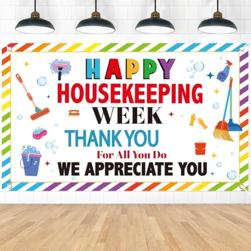 Large Banner blank Happy Housekeeping Week Backdrop Decoration Party ...