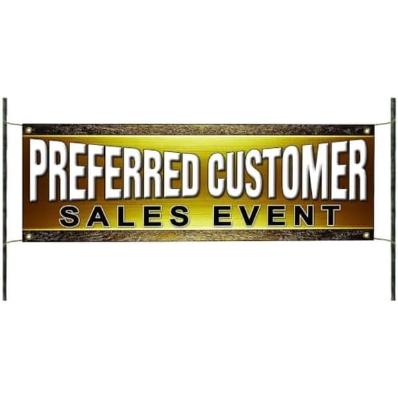Large Banner blank Preferred Customer Advertising Sign Decorations ...