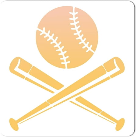 Large Baseball Bat Stencils 12x12 Inch Reusable Sport Stencil Template Signs Decoration for Painting on Wood Wall Scrapbook Card Floor and Tile Drawing DIY