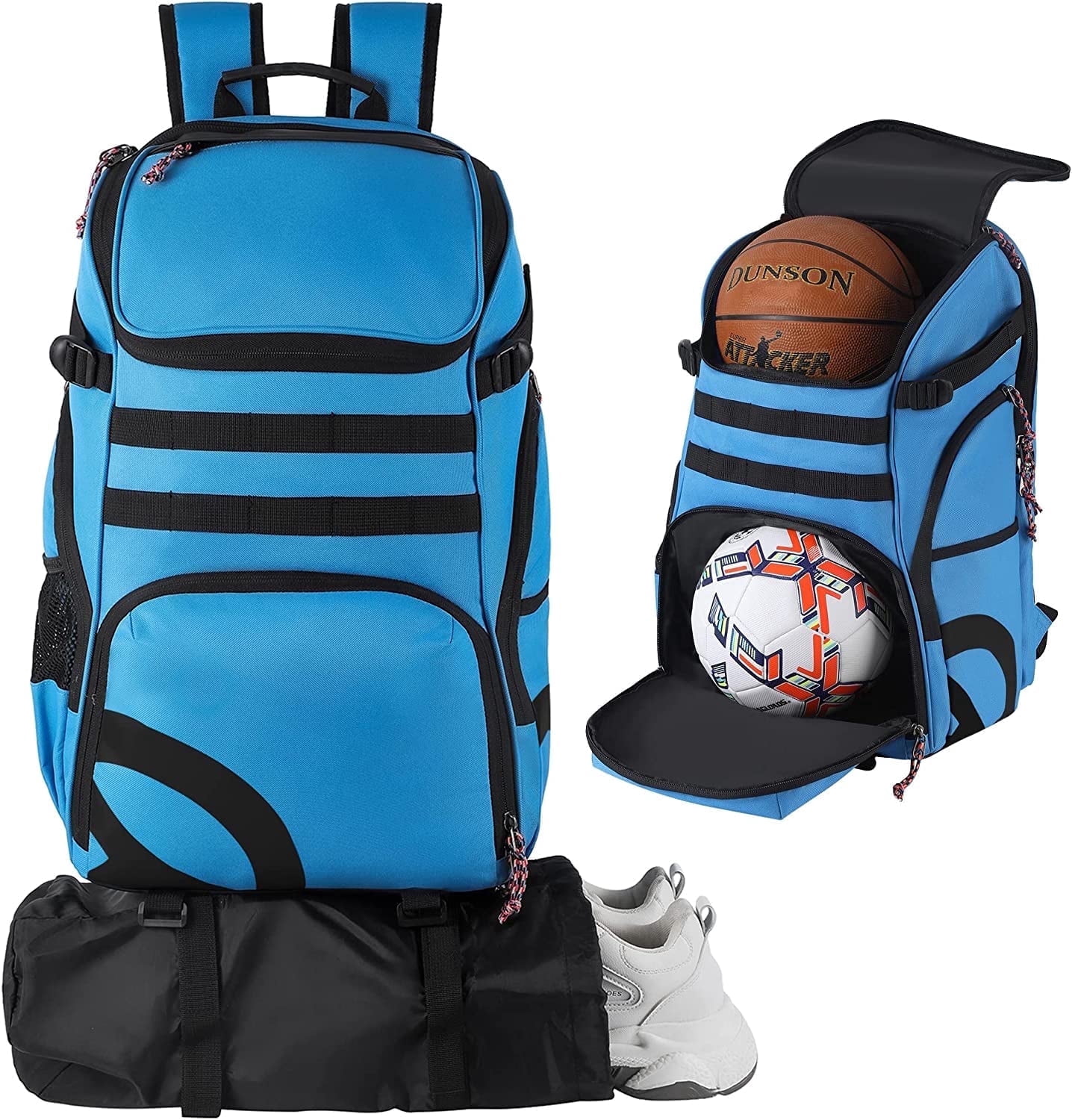 Large Basketball Bag Backpack for Men Women Basketball Bookbag with Ball Compartment Shoes Bag 35L Capacity Soccer Ball Bag Gym Backpack Fit Volleyball Football Sports Travel
