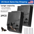 thumbnail image 1 of 2Pack Large Bat House for Outdoors, 2-Chamber Wooden Bat Box Shelter, Weatherproof Roosting Habitat with Easy Mount for Garden & Backyard, 1 of 9