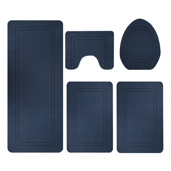 Large Bath Rug Set with Premium Comfort & Water Absorption – Non-Slip, Washable, Thick Plush Bath Mats for Bathroom Floors, Stylish Modern Design, Ideal for Home & Guest Use