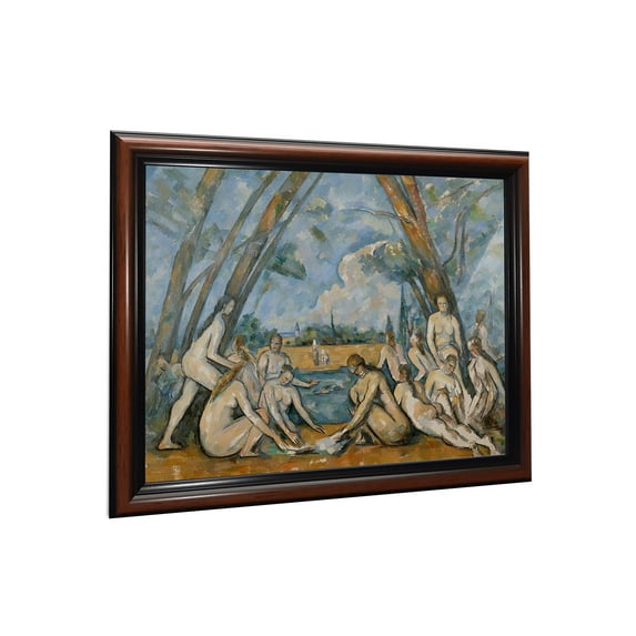 Large Bathers By Paul Czenne, World Famous Wall Art Collection, Framed Abstract Wall Decor for Your Bedroom or Living Room, 11x14, 2460W
