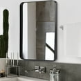 Large Bathroom Mirror 40x30 Inch, Black Metal Framed Vanity Mirror with