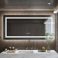 thumbnail image 1 of Large Bathroom Mirror Extra Large Illuminated LED Bathroom Mirror Touch Sensor Anti Fog 48" x 24", 1 of 5