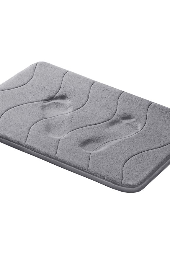Large Bathroom Rugs Non Slip, Memory Foam Bath Mat, PVC Dot Bottom Quick Dry Bath Rug Runner, Absorbent Shower Mat for Bathroom Floor Tub, 20 x 32 Inch, Gray