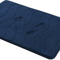 thumbnail image 1 of Large Bathroom Rugs Non Slip, Memory Foam Bath Mat, PVC Dot Bottom Quick Dry Bath Rug Runner, Absorbent Shower Mat for Bathroom Floor Tub, 24 x 36 Inch, Navy, 1 of 10