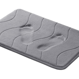 Anjee Absorbent Quick Dry Bath Mat, Diatomaceous Anti-Slip Shower Rugs,  17.5x30 inch, Gray