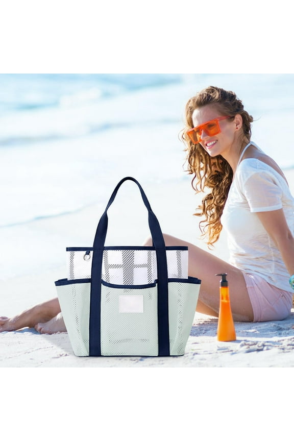 Large Beach Bag Travel Shoulder Tote Waterproof Lightweight Swimwear Storage Organizer with Multiple Pockets Quick Dry Easy Clean Resort Pool Vacation Shopping Sand Proof Handbag