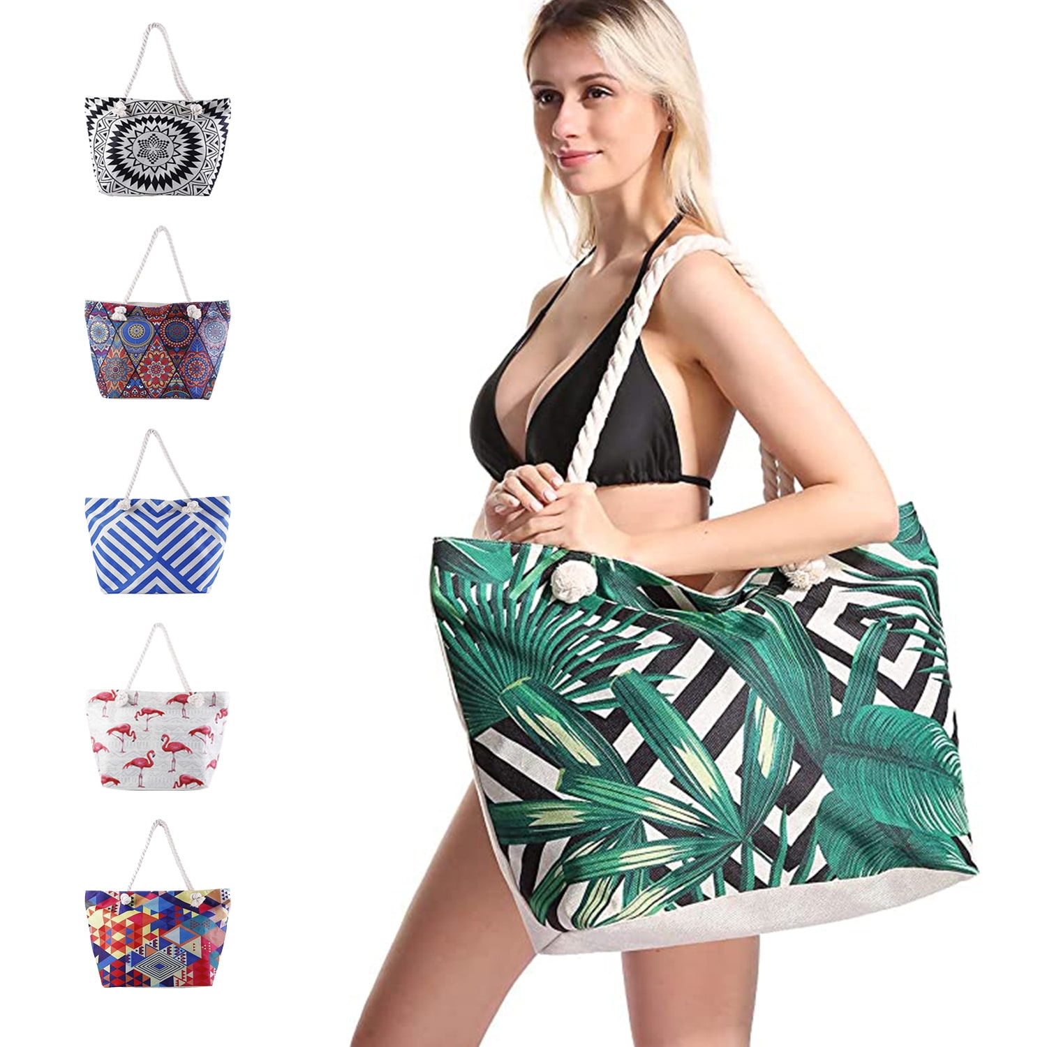 Large Beach Bags Totes for Women Vacation Waterproof Sandproof Packable