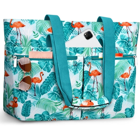 Large Beach Bags for Women Pool Bag with Zipper, Sandproof Beach Tote Travel Bag with Wet Pocket | , Large capacity, Dry/wet separation, Durable fabric, Cooling function, sandproof