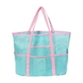 thumbnail image 1 of Large Beach Tote Bag with Mesh Storage, Waterproof Nylon & Spandex, Spacious Handmade Toiletry Organizer for Travel, Shopping & Leisure, 1 of 5