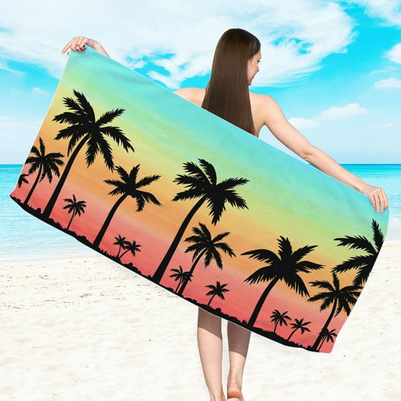 Large Beach Towel,European and Double-sided Towel Cloth Beach Towel-border Printing Microfiber Beach Swimming Towel,Microfiber Beach Towels for Adults(C,29.5x59in)