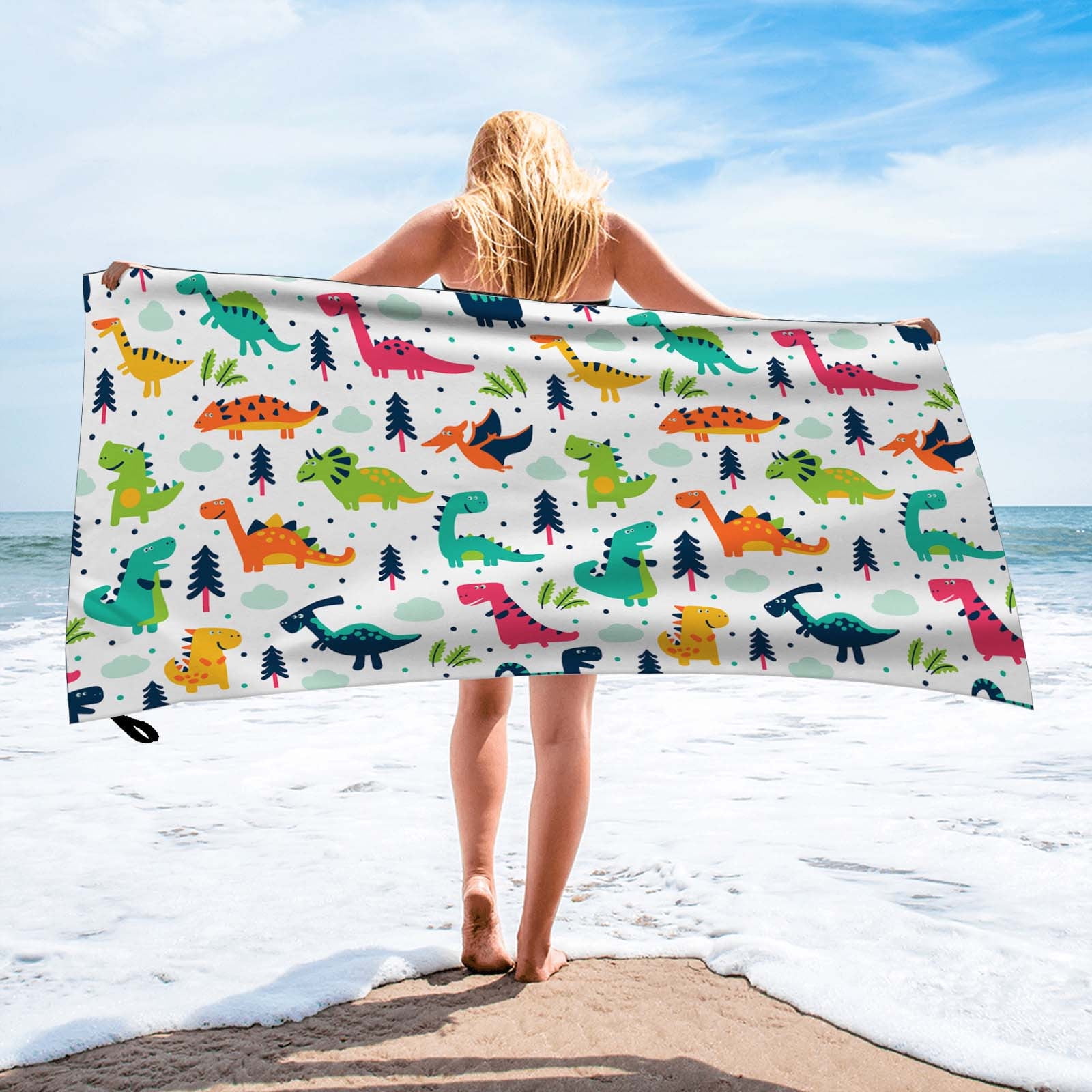 Magnetic Beach Towel - Quick-Dry Sand-Resistant Towel With Magnetic Closure For Travel & Swimming