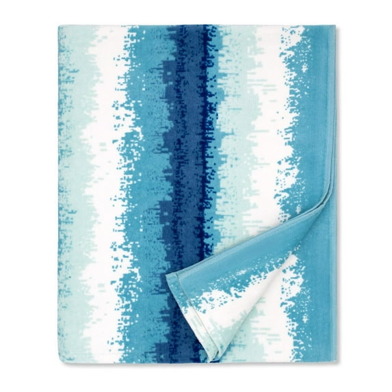 Large Beach Towel Oversized- Cotton Velour 35 x 70 Inch Anchor Striped Terry Pool Towel, Soft Swimming Towel for Adults Women Men (Navy Red)