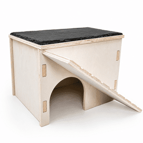 Large Bearded Dragon Basking Platform Wooden Reptile Cave With Slate Rock Climbing Ramp Tank Accessories For Leopard Geckos Lizard