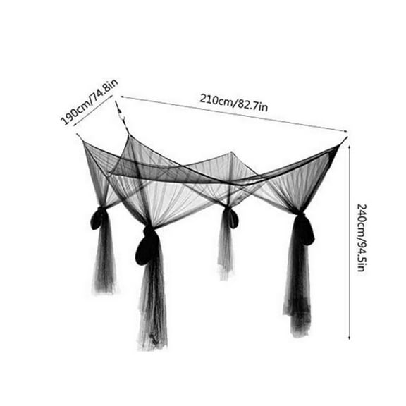 Large Bed Mosquito Net Bed Canopy With Secure Tie-Down Straps, Suitable For All Cribs Toddler Beds Standard Queen And King Size Beds, Breathable Lightweight Mesh For Insect