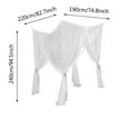 thumbnail image 1 of Large Bed Mosquito Net Bed Canopy With Secure Tie-Down Straps, Suitable For All Cribs Toddler Beds Standard Queen And King Size Beds, Breathable Lightweight Mesh For Insect, 1 of 4