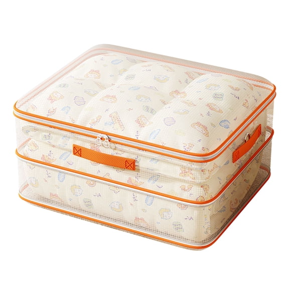 Large Bedding Storage Bags with Zipper, Storage Bag with Transparent Mesh, Suitable for Bedding, Duvets,Pillows,Sheets and Blankets Xl