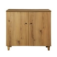 thumbnail image 1 of Large Bedroom Nightstand, Tall Bedside Table with 3 Fixed Compartments, Brown, 1 of 5