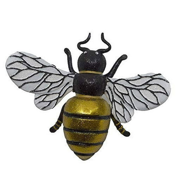 Large Bee Glass Clip Ornament 6.5"