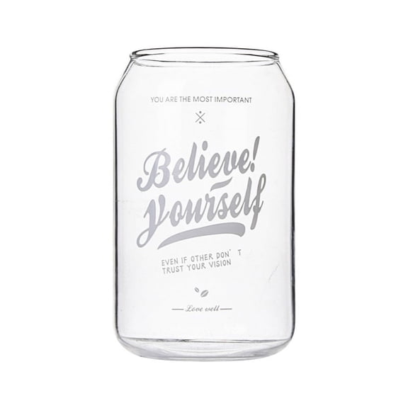 Large Beer Glasses, Can Shaped Drinking Glasses Bubble/ Boba Tea Cup Tumbler for Any Drink and Any Occasion
