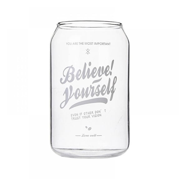 20 oz Beer Glasses for Men - Can Shaped Glass Beer Cup Gifts for - Personalized Drinking Gift Beer Glass Mugs - Letter Print Beer Can Glass (Set of 4)