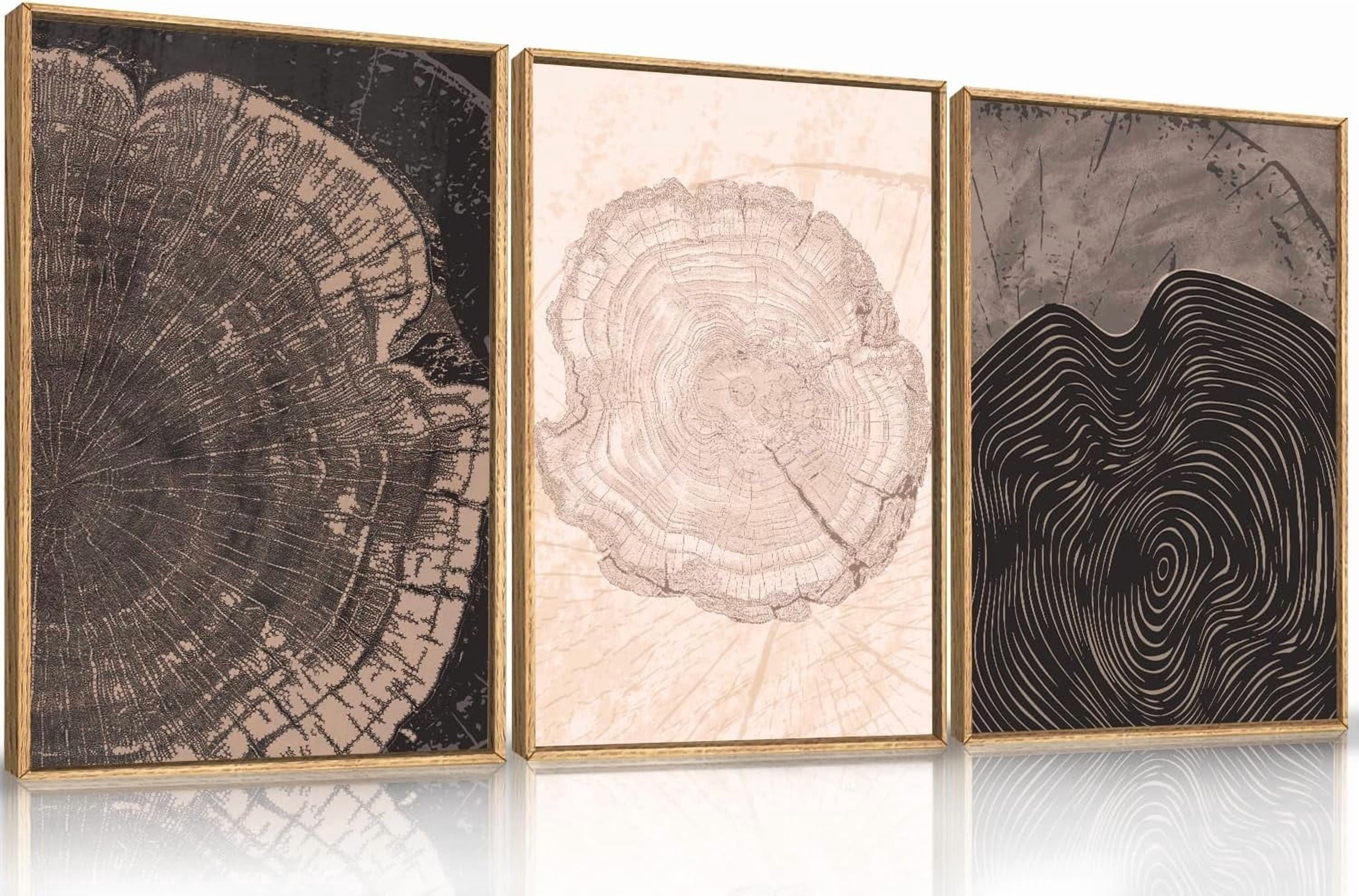 Large Beige Abstract Framed Canvas Wall Art Set,Minimalist Neutral ...