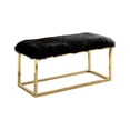 thumbnail image 1 of Benzara Large Bench-Color:Black & Gold, 1 of 2