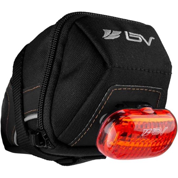 Large Bike Saddle Bag and Rechargeable Bike Light