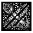 thumbnail image 1 of Large Biker Bandana - Skull Design - Officially Licensed, 21" x 21" Microfiber., 1 of 1
