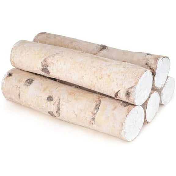 Large Birch Logs Fireplace Decor Birch Wood for Decorative DIY Crafts Natural Logs Gas Fireplace Log Fire Wood Logs for Decor Christmas 3.1-4 in Dia (Set of 5)$$Plumbing & HVAC