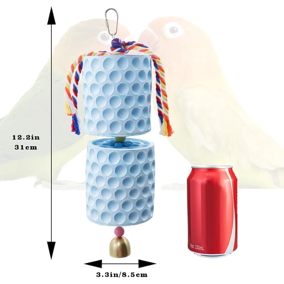 Large Bird Chewing Toy with Bell - Parrot Beak Grinding Calcium Stone for Birds & Small Animals