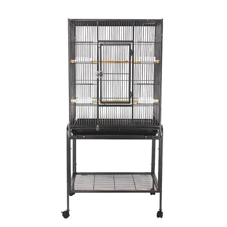 Picture of Large Bird Flight Cage with Rolling Stand,Metal Standing Bird Cage with ...