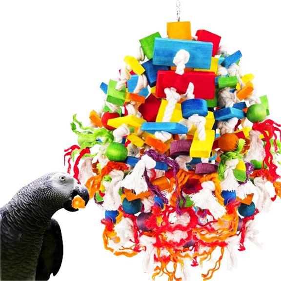Picture of Bird Swing Chewing Toys- Parrot Hammock Bell Toys Parrot Cage Toy Bird ...